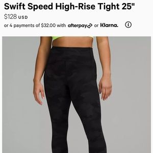 Lululemon Swift Speed High-Rise Tight 25”